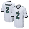 P.Eagles #2 Riq Woolen Player White Home Game Ldoa Stitched Jerseys