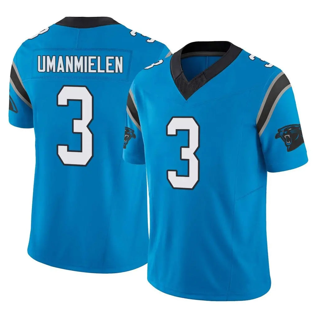 C.Panthers #3 Princely Umanmielen Player Blue Vapor F.U.S.E. Limited Home Game Ldoa Stitched Jerseys
