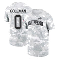 B.Bills #0 Keon Coleman Player Arctic Camo Salute to Service T-Shirt Hoodies Ldoa Stitched Jerseys