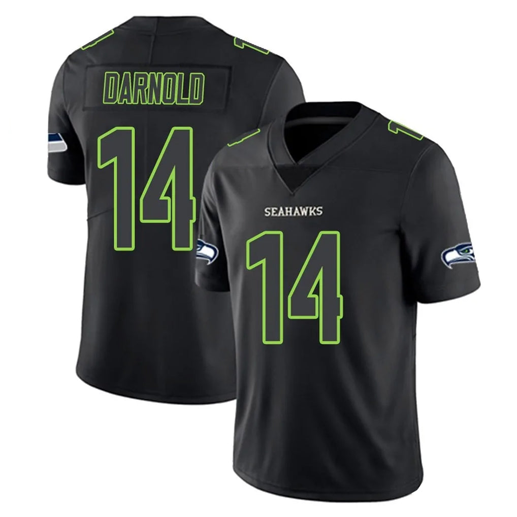 S.Seahawks #14 Sam Darnold Player Black Impact Limited Home Game Ldoa Stitched Jerseys