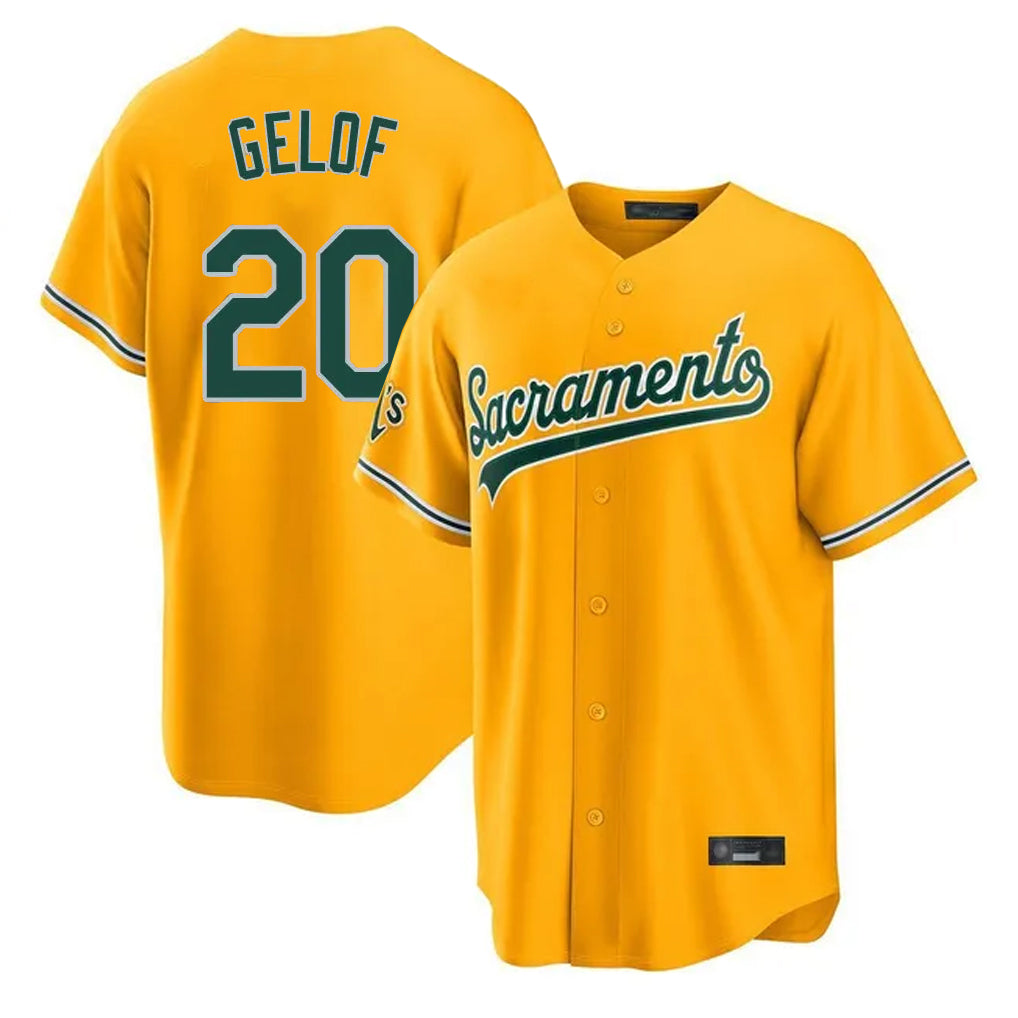 Athletics #20 Zack Gelof Player Gold Home Game Ldoa Stitched Jerseys
