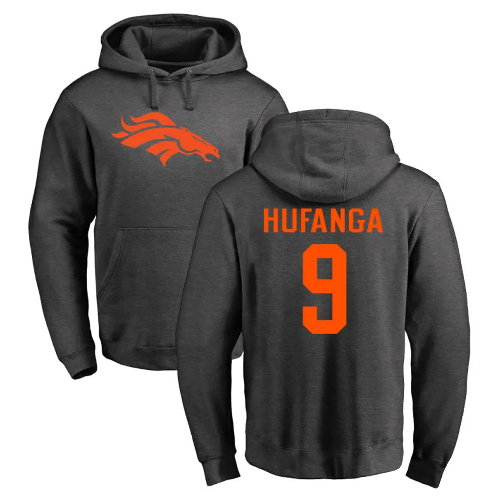 D.Broncos #9 Talanoa Hufanga Player Ash One Color Pullover Hoodie Limited Ldoa Stitched Jerseys