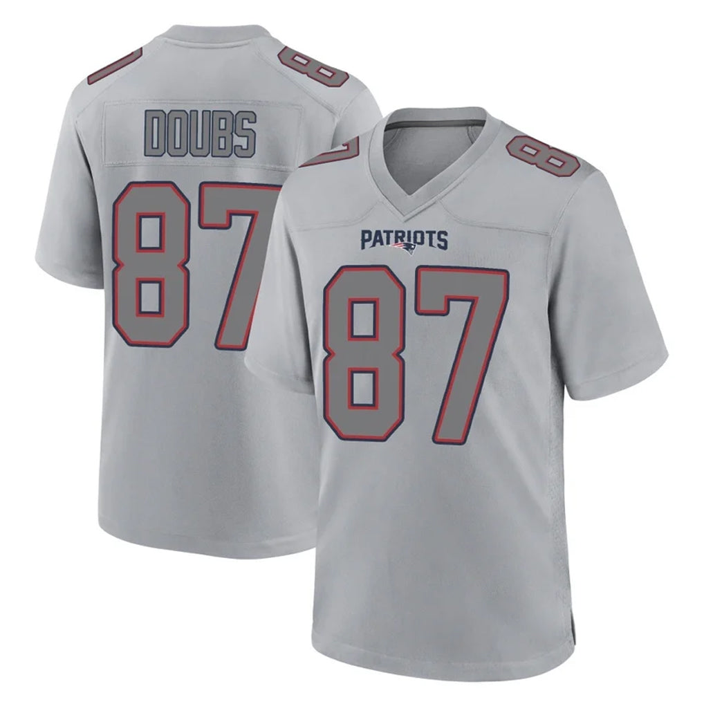 NE.Patriots #87 Romeo Doubs Player Gray Fashion Limited Home Game Ldoa Stitched Jerseys