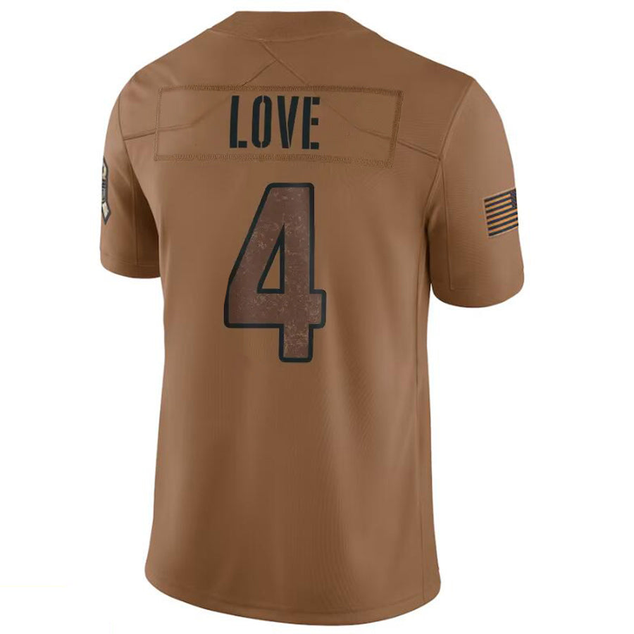 A.Cardinals #4 Jeremiyah Love Player Brown Limited Salute To Service Game Ldoa Stitched Jerseys