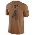 A.Cardinals #4 Jeremiyah Love Player Brown Limited Salute To Service Game Ldoa Stitched Jerseys