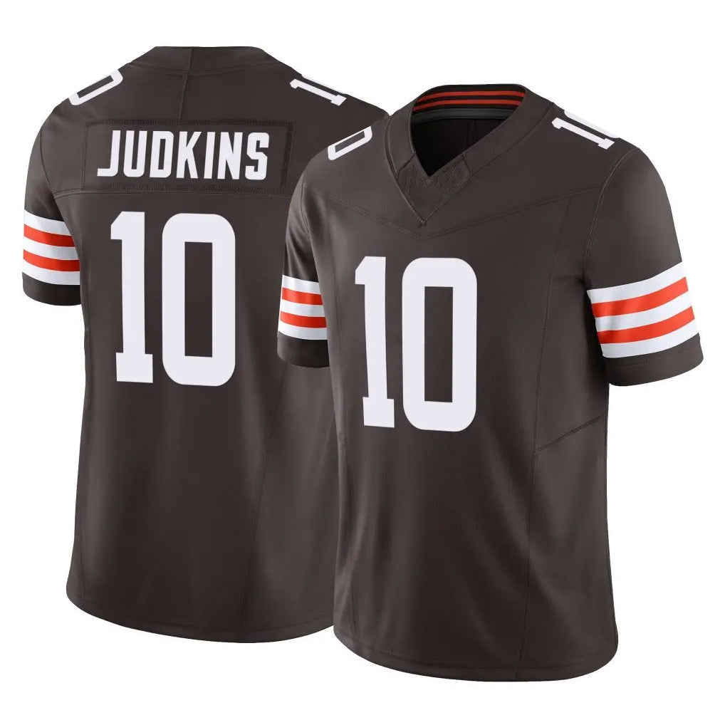 C.Browns #10 Quinshon Judkins Player Brown Vapor F.U.S.E. Limited Home Game Ldoa Stitched Jerseys