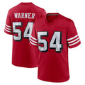 SF.49ers #54 Fred Warner Player Red Limited Alternate Home Game Ldoa Stitched Jerseys