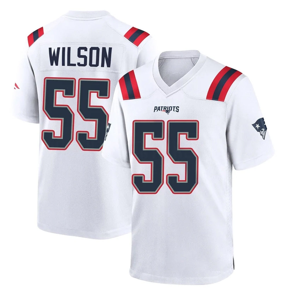 NE.Patriots #55 Jared Wilson Player White Home Game Ldoa Stitched Jerseys