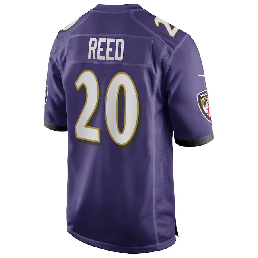 B.Ravens #20 Ed Reed Player Purple Alternate Home Game Ldoa Stitched Jerseys