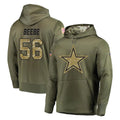 D.Cowboys #56 Cooper Beebe Player Olive Salute to Service Pullover Hoodies Home Game Kdoa Stitched Jerseys