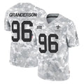 NO.Saints #96 Carl Granderson Player Arctic Camo Salute To Service Limited Game Ldoa Stitched Jerseys