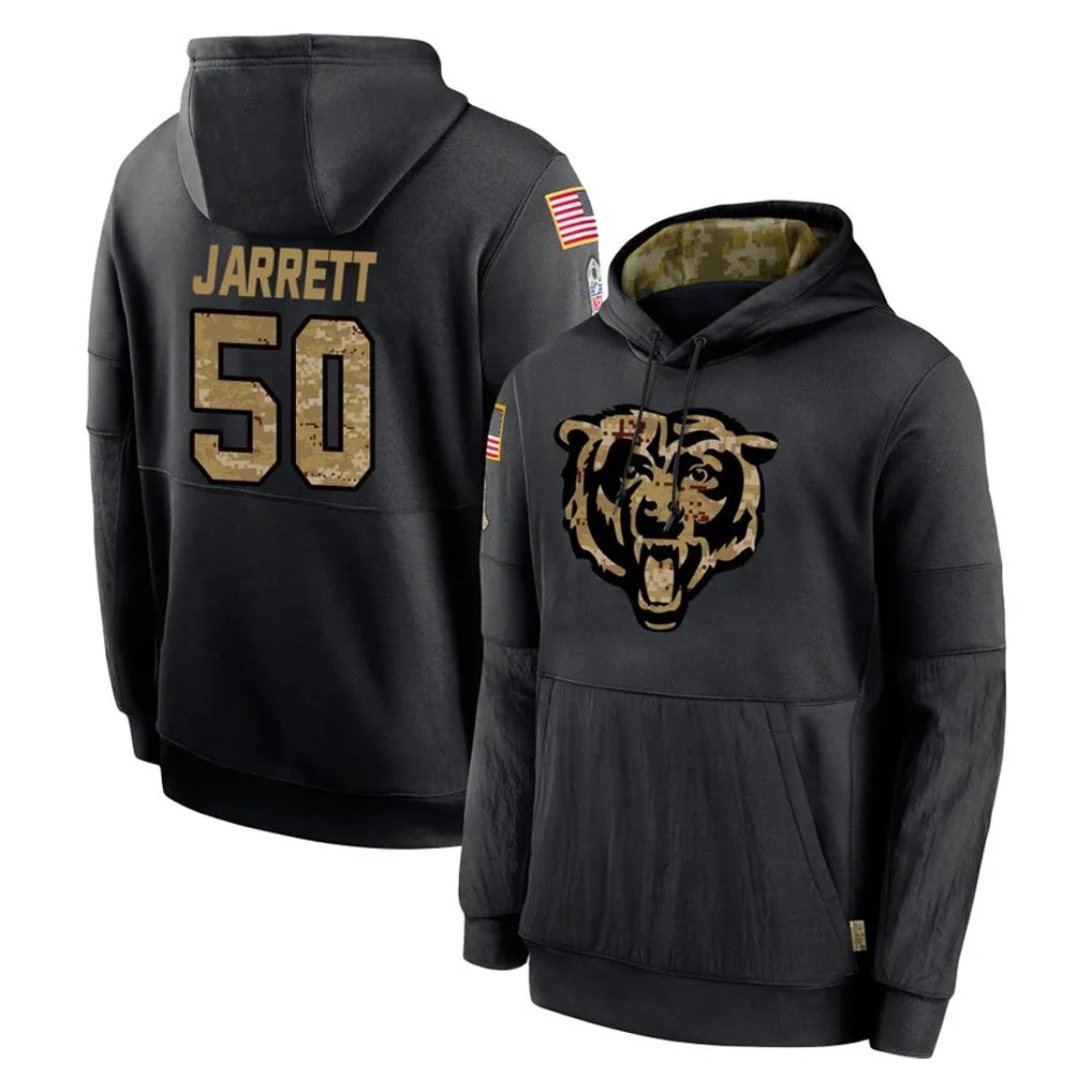 C.Bears #50 Grady Jarrett Player Black Salute to Service Pullover Hoodies Limited Ldoa Stitched Jerseys