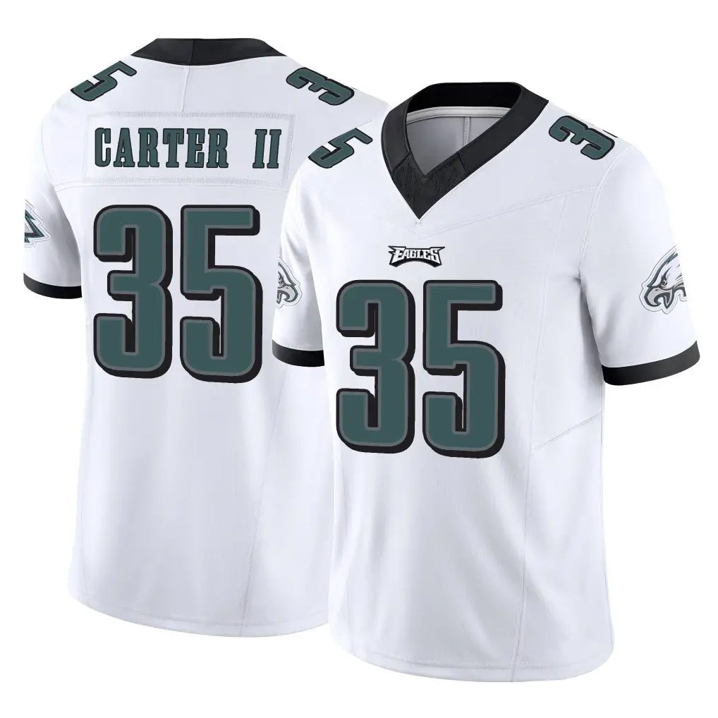 P.Eagles #35 Michael Carter II Player White Limited Vapor F.U.S.E. Home Game Ldoa Stitched Jerseys