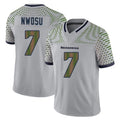 S.Seahawks #7 Uchenna Nwosu Player Grey Limited 2025 Rivalries Collection Home Game Ldoa Stitched Jerseys