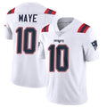 NE.Patriots #10 Drake Maye Player White Vapor Untouchable Home Game Ldoa Stitched Jerseys