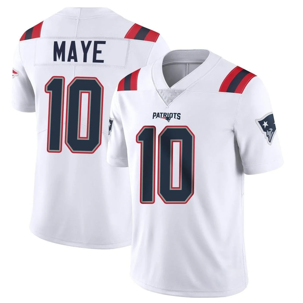 NE.Patriots #10 Drake Maye Player White Vapor Untouchable Home Game Ldoa Stitched Jerseys