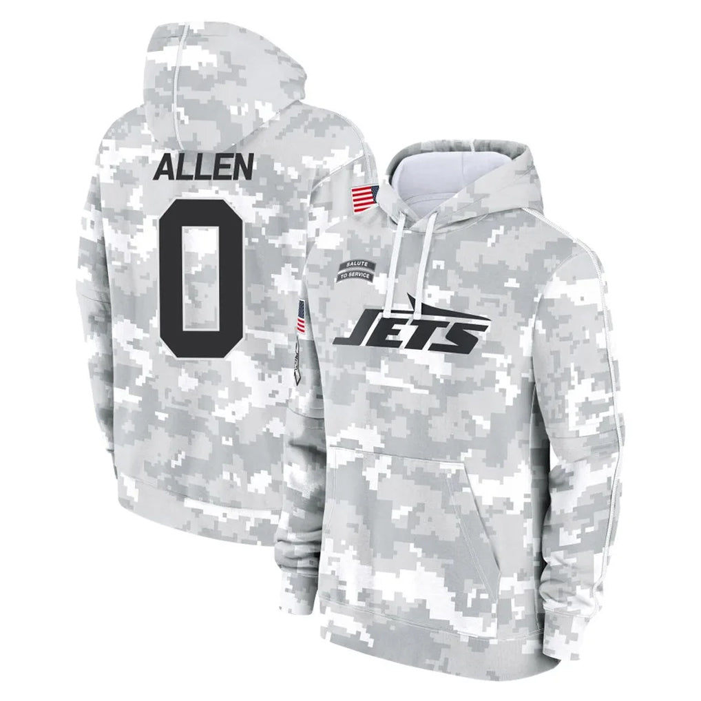 NY.Jets #0 Braelon Allen Player Arctic Camo Salute to Service Pullover Hoodies Limited Game Ldoa Stitched Jerseys