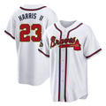 A.Braves #23 Michael Harris II Player White Gold Home Game Ldoa Stitched Jerseys
