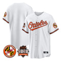 B.Orioles Blank Player White 30th Anniversary of 2131 Home Game Ldoa Stitched Jerseys