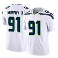 S.Seahawks #91 Byron Murphy II Player White Limited Vapor F.U.S.E. Home Game Ldoa Stitched Jerseys