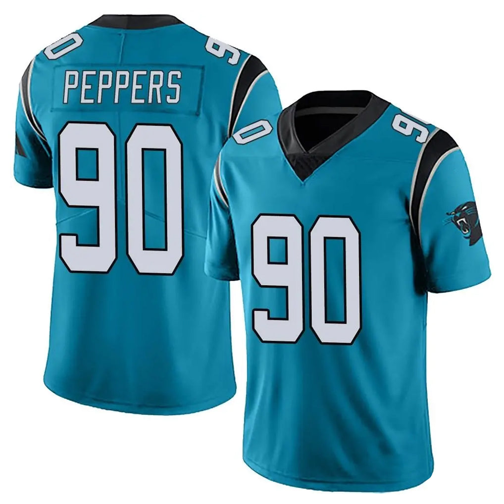 C.Panthers #90 Julius Peppers Player Blue Vapor Untouchable Limited Game Ldoa Stitched Jerseys