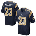 LA.Rams #23 Kyren Williams Player Navy Home Game Ldoa Stitched Jerseys