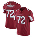 A.Cardinals #72 Hjalte Froholdt Player Cardinal Vapor Limited Home Game  Ldoa Stitched Jerseys