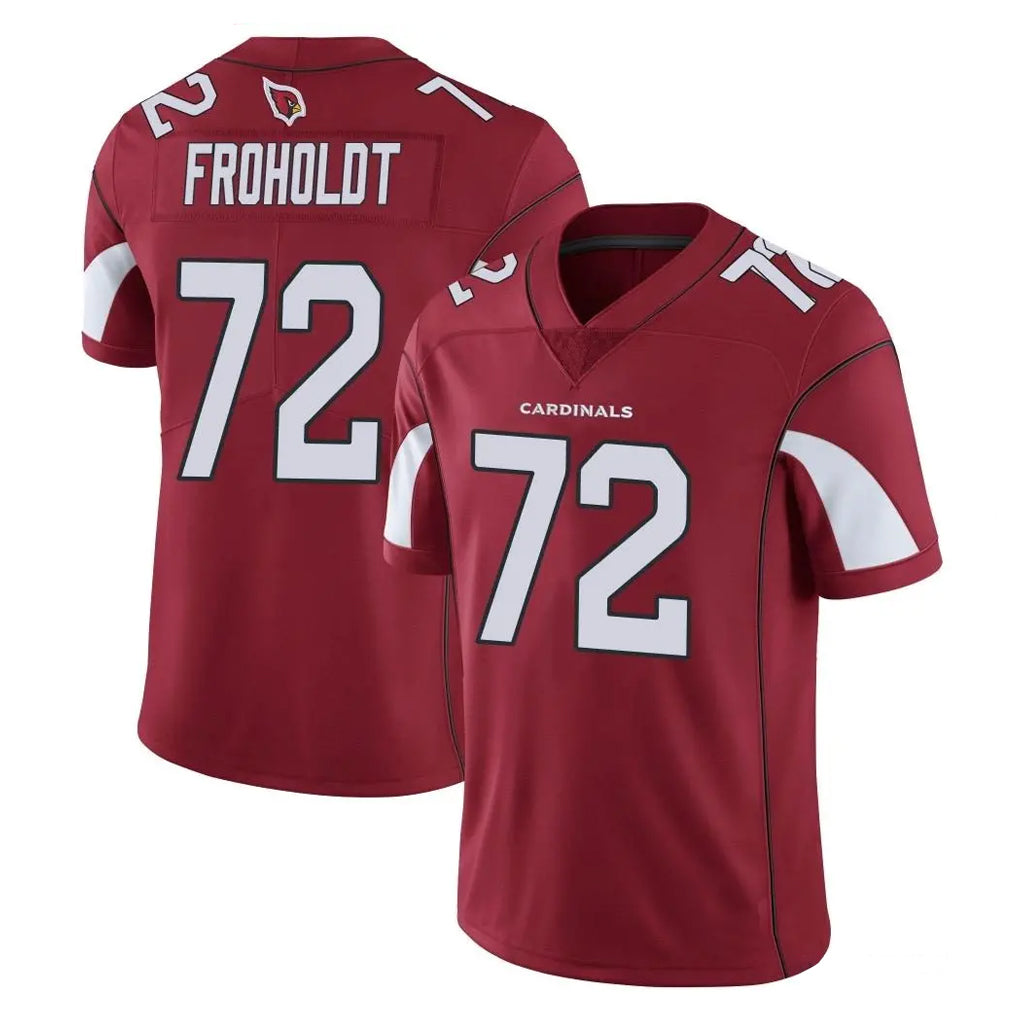A.Cardinals #72 Hjalte Froholdt Player Cardinal Vapor Limited Home Game  Ldoa Stitched Jerseys