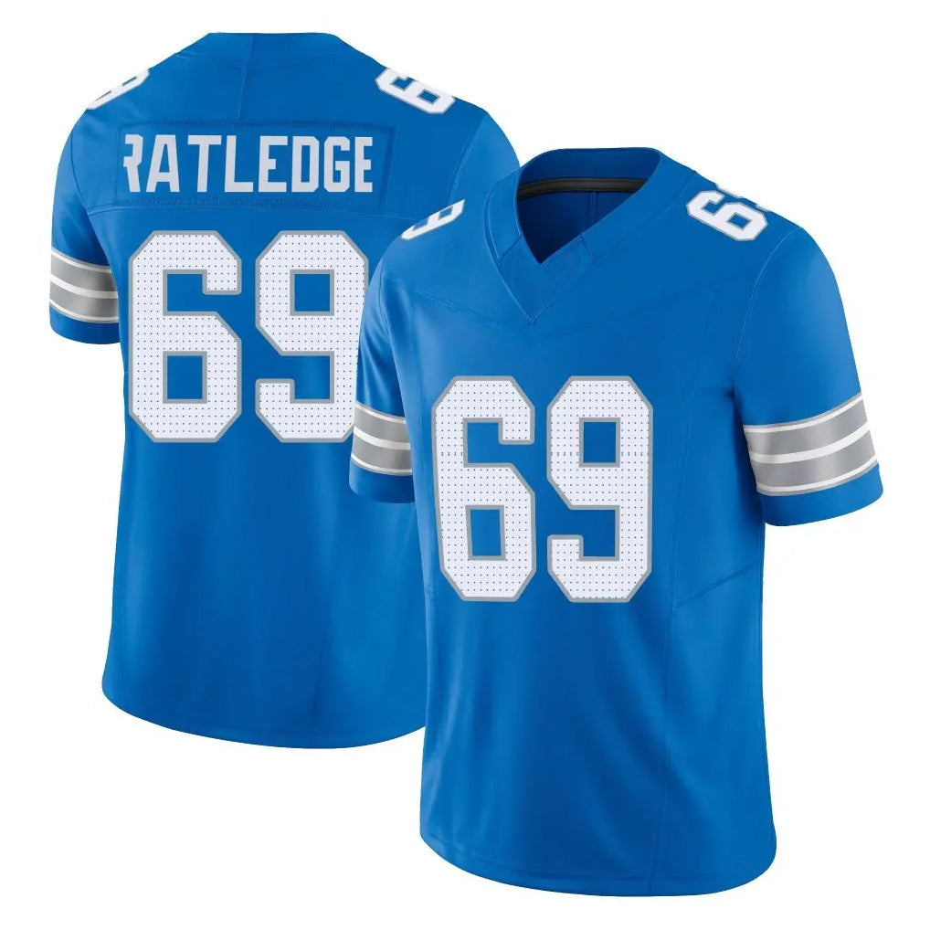 D.Lions #69 Tate Ratledge Player Blue Limited Vapor F.U.S.E. Alternate Home Game Ldoa Stitched Jerseys