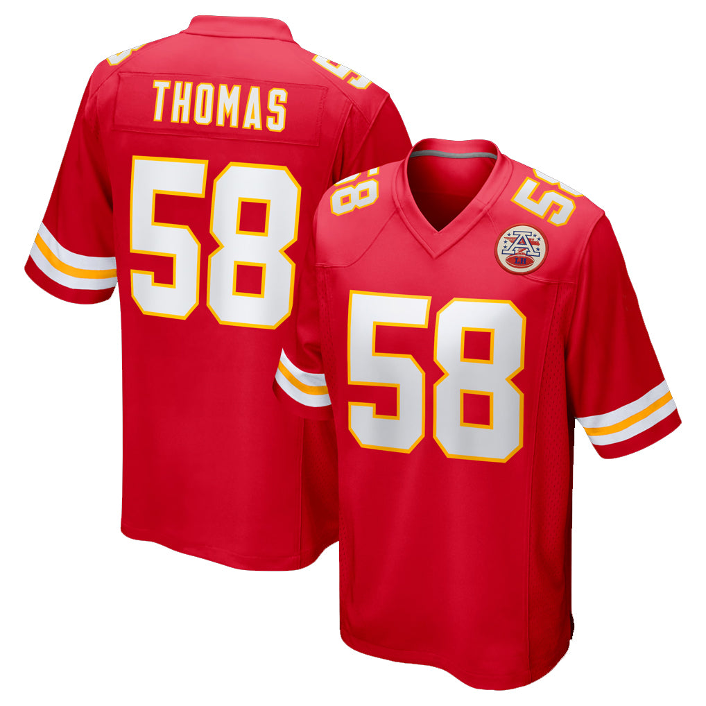 KC.Chiefs #58 Derrick Thomas Player Red Home Game Ldoa Stitched Jerseys