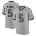 S.Seahawks #5 Jason Myers Player Grey 2025 Rivalries Collection Home Game Ldoa Stitched Jerseys