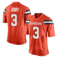 C.Browns #3 Jerry Jeudy Player Orange Home Game Ldoa Stitched Jerseys