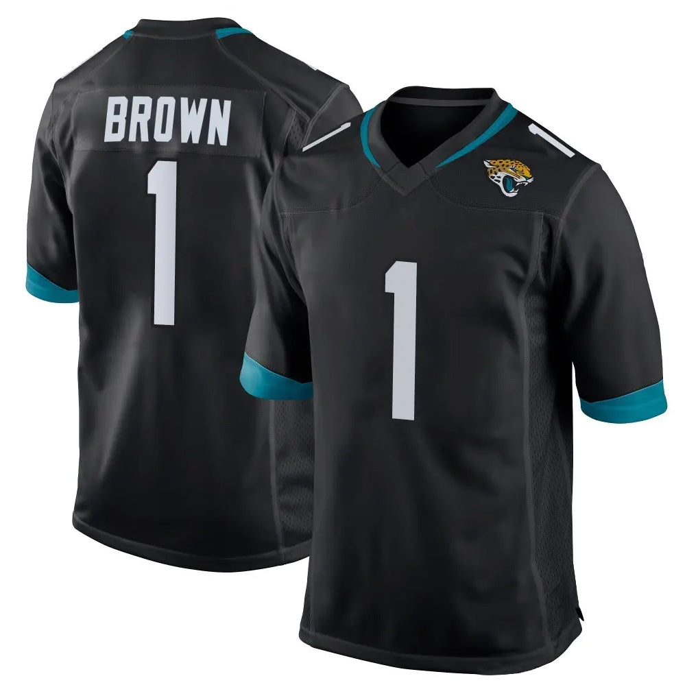 J.Jaguars #1 Montaric Brown Player Black Home Game Ldoa Stitched Jerseys