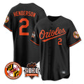 B.Orioles #2 Gunnar Henderson Player Black 30th Anniversary of 2131 Home Game Ldoa Stitched Jerseys