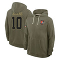 C.Browns #10 Quinshon Judkins Player Olive Salute to Service Pullover Hoodies Limited Ldoa Stitched Jerseys