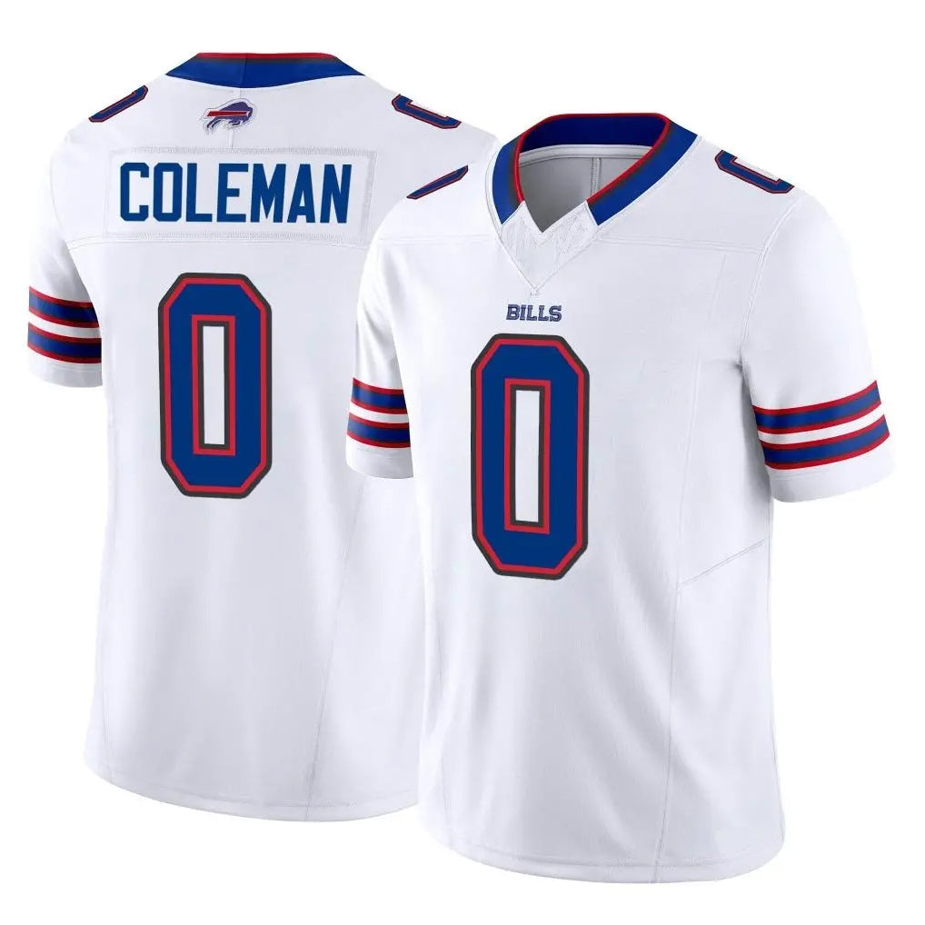 B.Bills #0 Keon Coleman Player White Vapor F.U.S.E. Jersey Limited Home Game Ldoa Stitched Jerseys