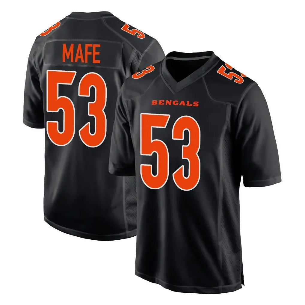 C.Bengals #53 Boye Mafe Player Black Fashion Game Ldoa Stitched Jerseys