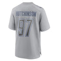 D.Lions #97 Aidan Hutchinson Player Gray Atmosphere Fashion Home Game Ldoa Stitched Jerseys