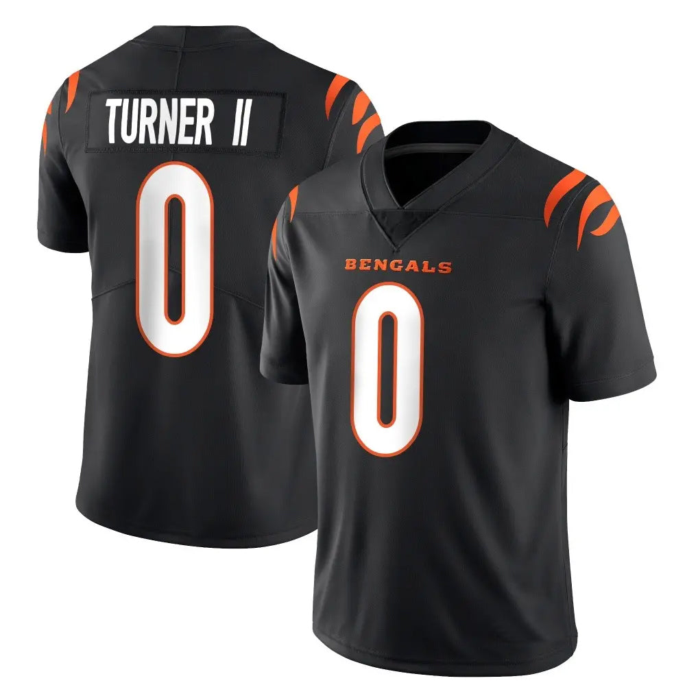 C.Bengals #0 DJ Turner II Player Black Vapor Untouchable Limited Home Game Ldoa Stitched Jerseys