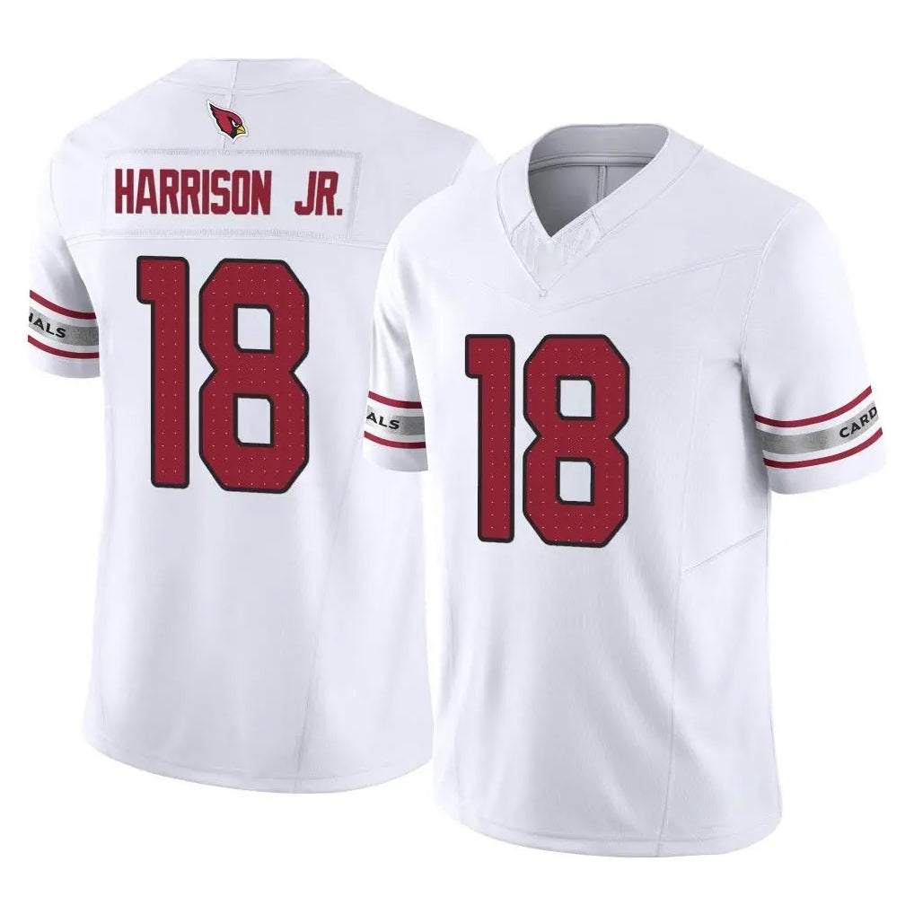 A.Cardinals #18 Marvin Harrison Jr. Player White Vapor F.U.S.E. Limited Home Game Ldoa Stitched Jerseys