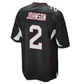A.Cardinals #2 Will Johnson Player Black Home Game Ldoa Stitched Jerseys