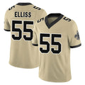 NO.Saints #55 Kaden Elliss Player Gold Limited Vapor F.U.S.E. Home Game Ldoa Stitched Jerseys