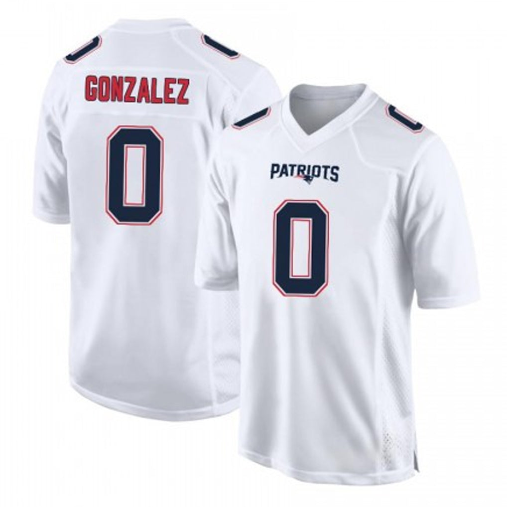 NE.Patriots #0 Christian Gonzalez Player White Fashion Limited Home Game Ldoa Stitched Jerseys