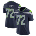 S.Seahawks #72 Abraham Lucas Player Navy Limited Vapor Untouchable Home Game Ldoa Stitched Jerseys