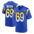 LA.Rams #69 Kevin Dotson Player Royal Home Game Ldoa Stitched Jerseys