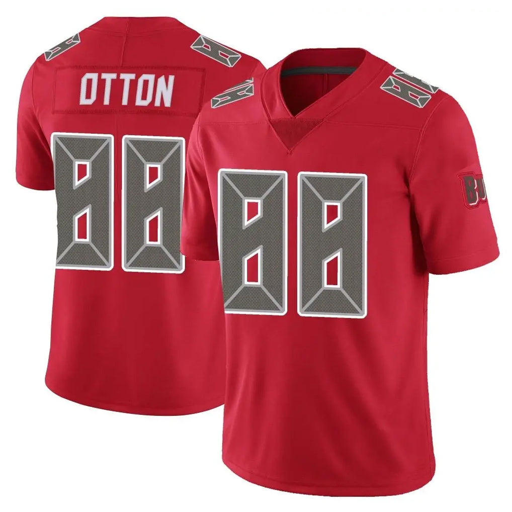 TB.Buccaneers #88 Cade Otton Player Red Limited Color Rush Home Game Ldoa Stitched Jerseys