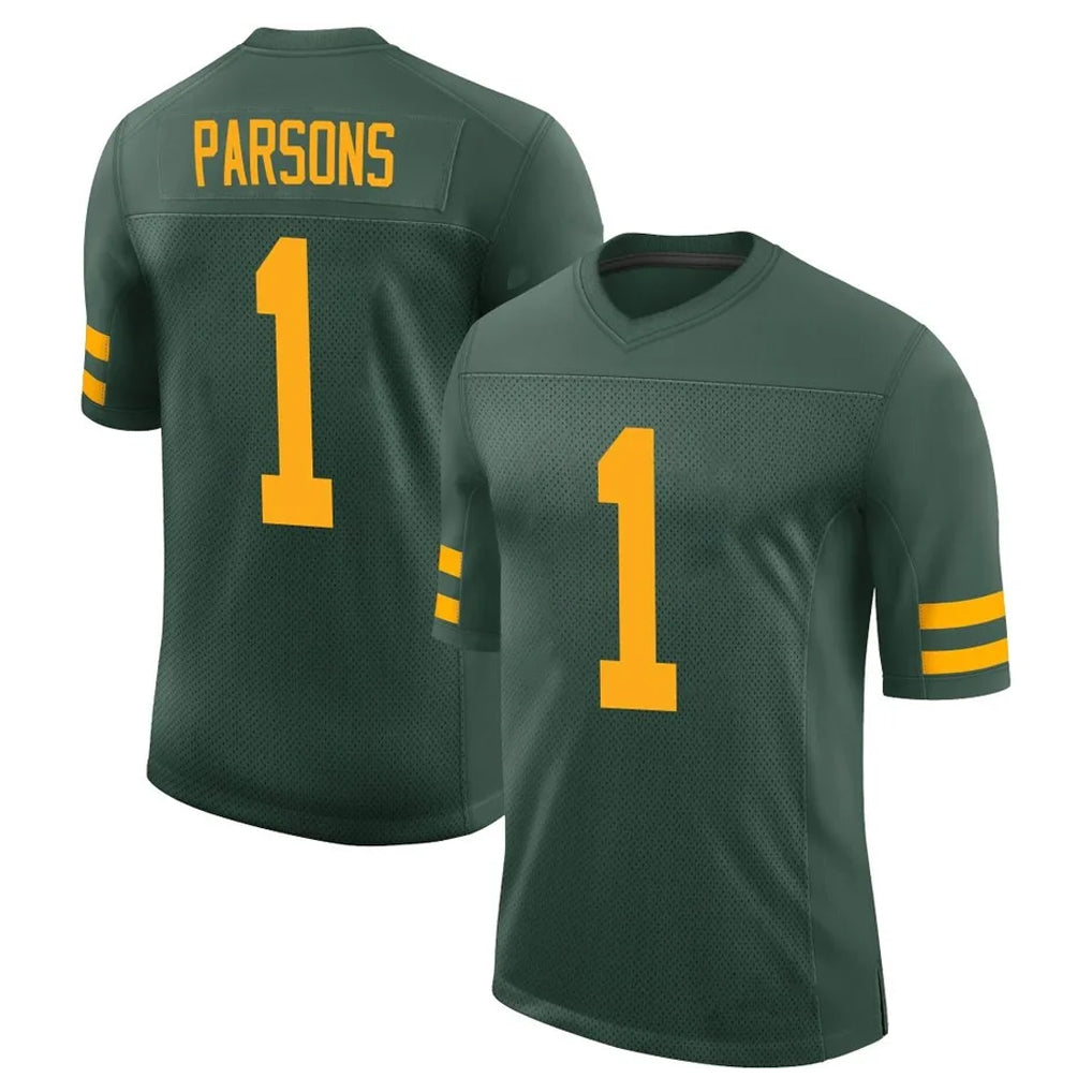 GB.Packers #1 Micah Parsons Player Green Alternate Vapor Home Game Ldoa Stitched Jerseys