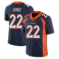 D.Broncos #22 Brandon Jones Player Navy Vapor Untouchable Limited Game Ldoa Stitched Jerseys