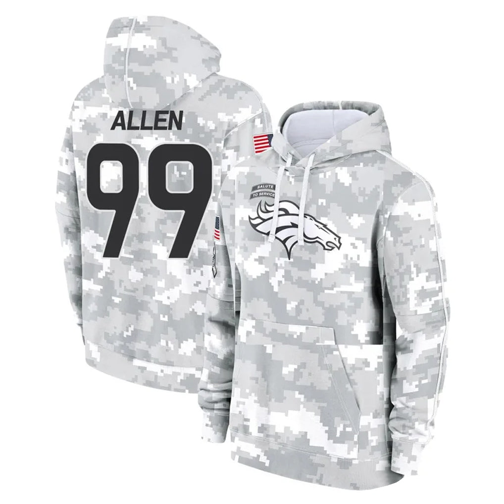 D.Broncos #99 Zach Allen Player Arctic Camo Salute to Service Hoodies Limited Game Ldoa Stitched Jerseys