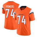 D.Broncos #74 Ben Powers Player Orange Vapor F.U.S.E. Limited Home Game Ldoa Stitched Jerseys